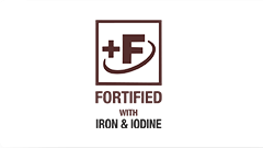 Fortified with iron and iodine mark